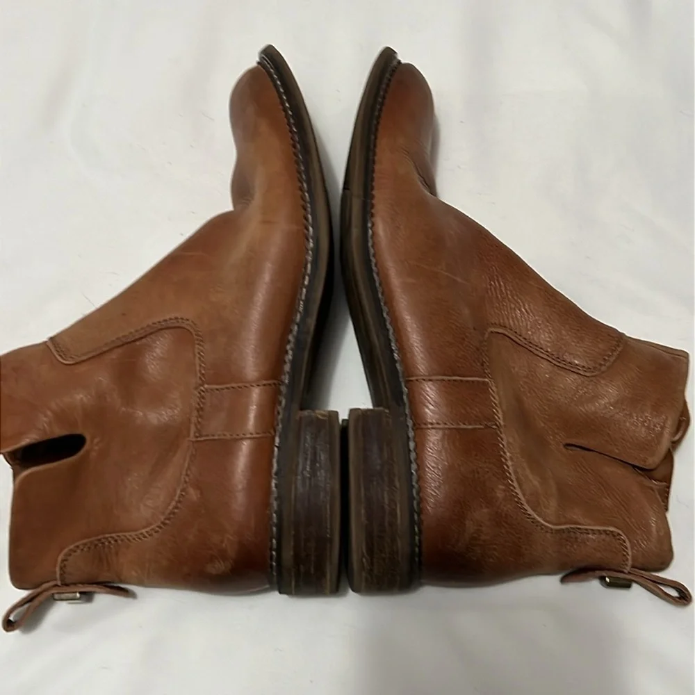 Franco Sarto Brown Leather Hoda Booties